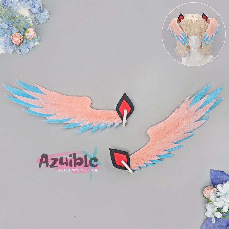 Azuiblc　原神　リンネア　ヘアアクセ　髪飾　羽飾　萌えグッズ　イベントハロウィン　コスプレ小道具