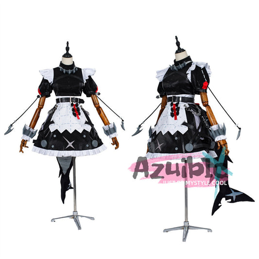 Azuiblc　ゼンレスゾーンゼロ エレン・ジョー コスプレ衣装　メイド服　サメ尻尾別途追加　ヴィクトリア家政　コスチューム　ハロウィン Azuiblc