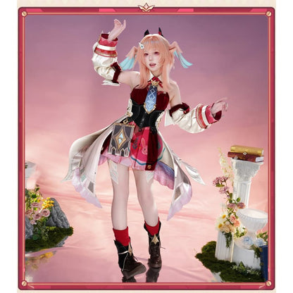 【Azuiblc】原神 リンネア コスプレ コスプレ衣装 翼飾り 図鑑 腿カバー付き 金属アクセサリー コスチュームセット cosplay