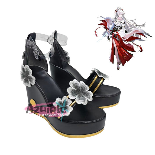 Azuiblc Wuthering Waves Hiyuki Sandals Cosplay Prop Shoes Event Halloween