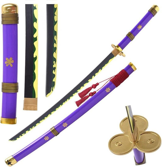 Azuiblc ロロノア・ゾロ 桃の助 光月おでん 閻魔 天羽々斬 103cm 木製 刀 剣 武器 コスプレ道具 Cosplay 模造刀 模擬刀 道具 コスプレグッズ Azd20 - Azuiblc