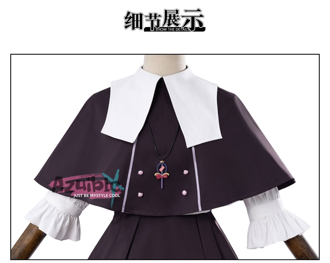 Azuiblc Detective Precure! Tan Puri Ruruka Moriya Cosplay Cure Arcana Shadow Cosplay Costume One-Piece Dress Daily Wear