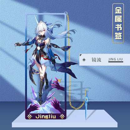 Azuiblc 崩壊スターレイル 　アナイクス　栞　9cm　キャストリス　ヒアンシー　サフェル　金属製　おもちゃ　萌えグッズ - Azuiblc