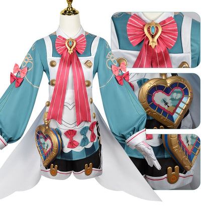 Azuiblc Genshin Impact Sigewinne Cosplay Costume with Tail and Waist Accessories - Wig Optional