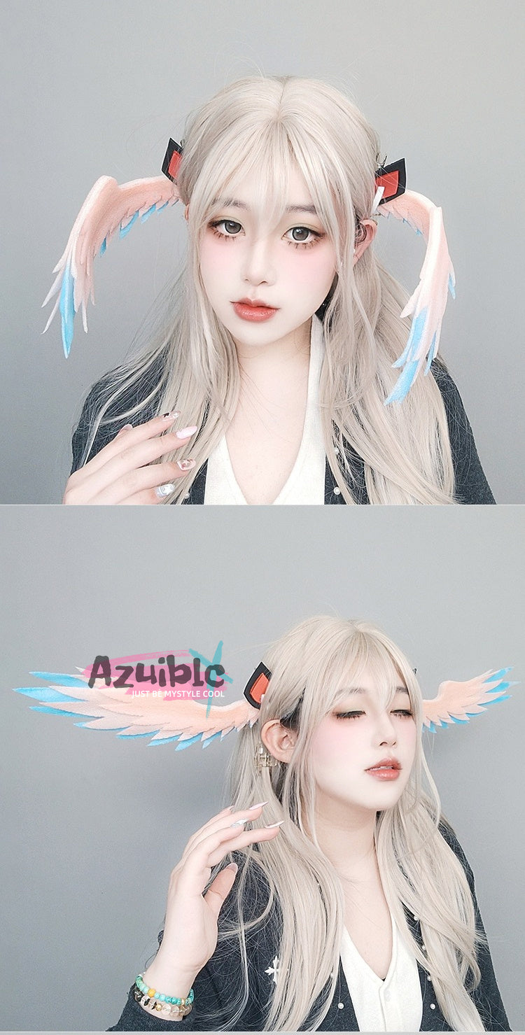 Azuiblc　原神　リンネア　ヘアアクセ　髪飾　羽飾　萌えグッズ　イベントハロウィン　コスプレ小道具