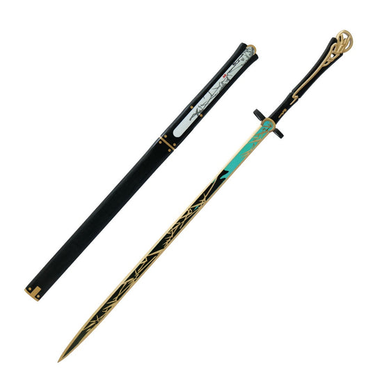 Azuiblc Wuthering Waves Qiu Yuan Sharp Bamboo for Breaking Enemies 118cm One-Handed Sword Weapon Model Wood+PVC Material Cosplay Prop Swift Blade