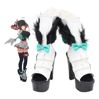 Azuiblc Zenless Zone Zero Nanomiya Yuu Shoes Pumps Platform Boots Boots Nangū Yū Zenless Zero/ZZZ Cosplay Prop