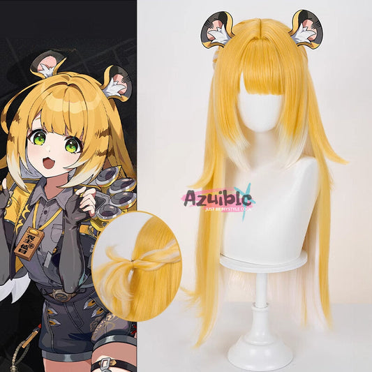 Azuiblc ゼンレゼンレスゾーンゼロ　フーフー（福福）ウィッグ ゼンゼロ 　カツラ　コスプレ道具Azm07 - Azuiblc