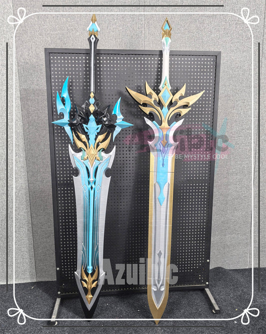 Azuiblc Genshin Impact Eula Claymore Wolf's Gravestone 150cm Knights of Favonius Motif Weapon PLA Material Replica Weapon Model