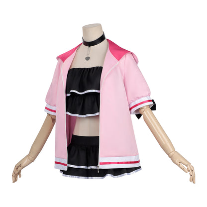 Azuiblc Super Kaguya Hime Noi Komazawa Cosplay Costume Sailor Suit Pink Black Onyx Costume Pro Gamer Team