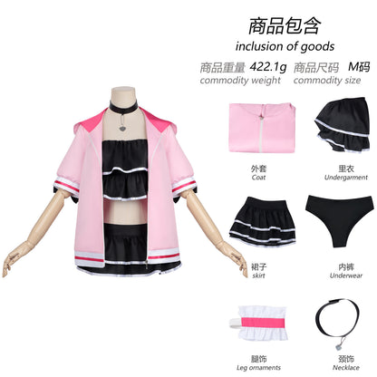 Azuiblc Super Kaguya Hime Noi Komazawa Cosplay Costume Sailor Suit Pink Black Onyx Costume Pro Gamer Team