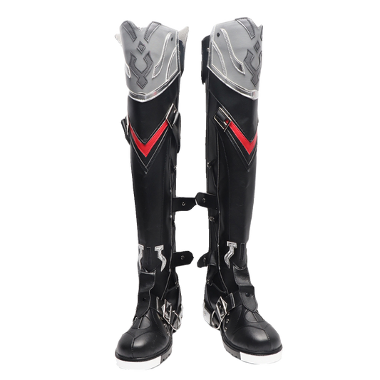 Azuiblc Genshin Impact Wriothesley Long Boots Cosplay Prop Shoes