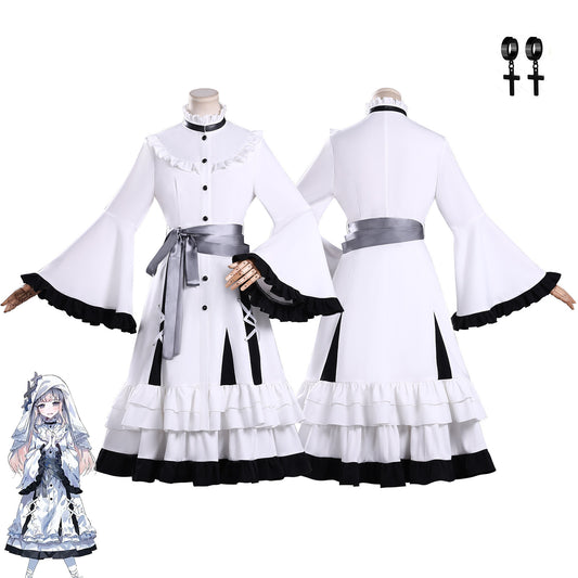 Azuiblc Magical Girl's Witch Trial - Meruru Hikami Cosplay Costume - Manosaba Stage Outfit - Meruru Hikami Dress One Piece