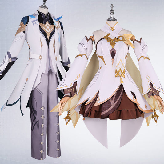 Azuiblc Genshin Impact Lumine A New World Aether Cosplay Costume Outfit
