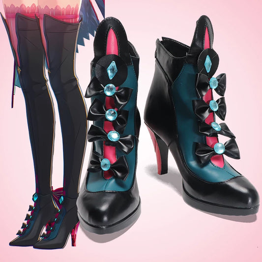 Azuiblc Wuthering Waves Carlotta Pumps Cosplay Prop Shoes Footwear Event