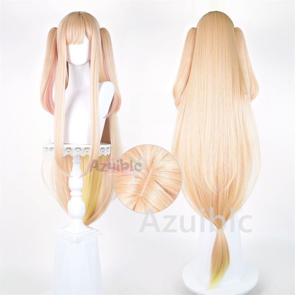 Azuiblc　超かぐや姫　かぐや ウィッグ　カツラ　120cm　コスプレ道具　鬘