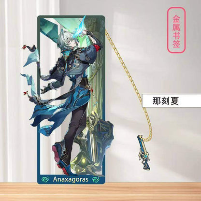 Azuiblc 崩壊スターレイル 　アナイクス　栞　9cm　キャストリス　ヒアンシー　サフェル　金属製　おもちゃ　萌えグッズ - Azuiblc