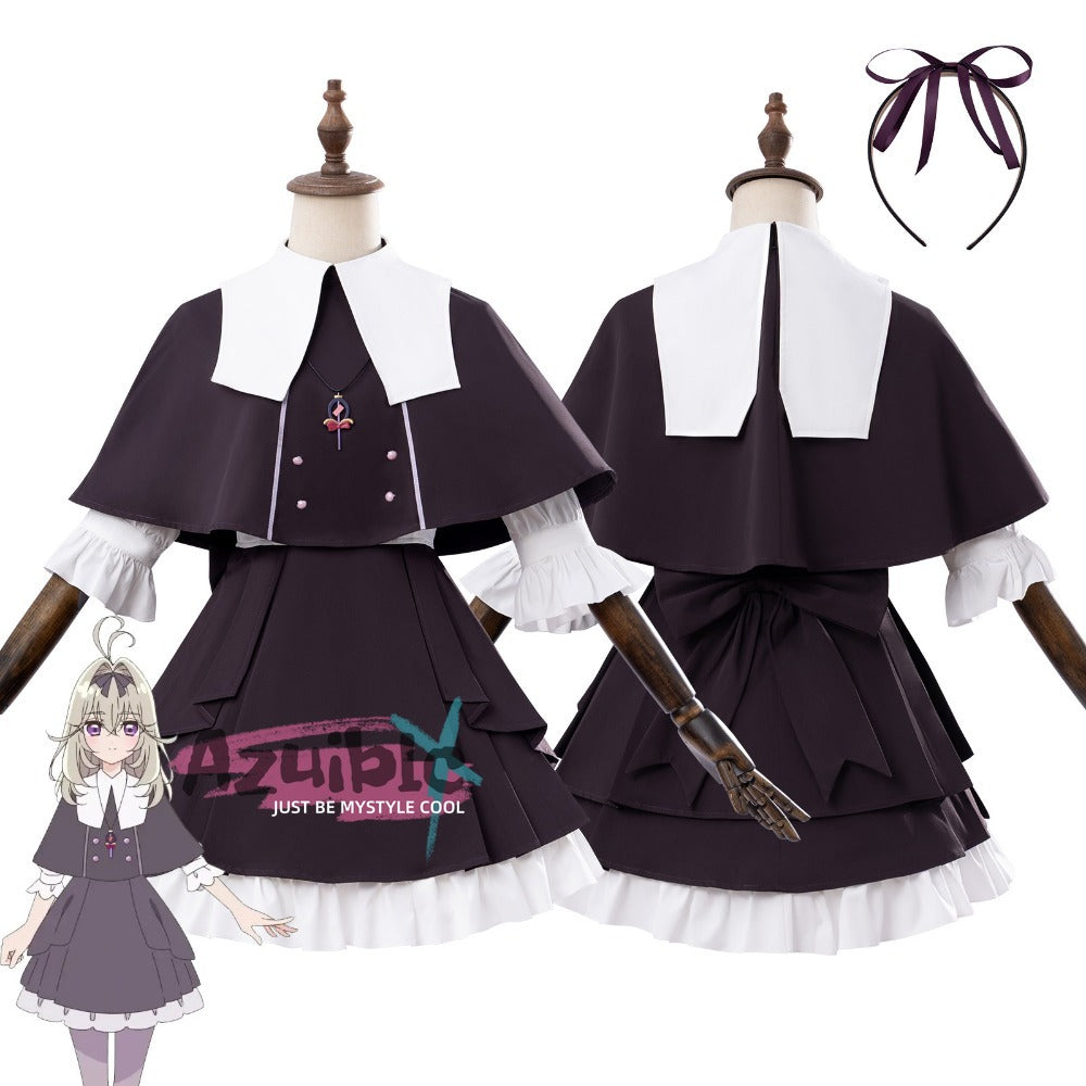 Azuiblc Detective Precure! Tan Puri Ruruka Moriya Cosplay Cure Arcana Shadow Cosplay Costume One-Piece Dress Daily Wear