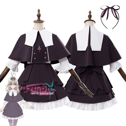 Azuiblc Detective Precure! Tan Puri Ruruka Moriya Cosplay Cure Arcana Shadow Cosplay Costume One-Piece Dress Daily Wear