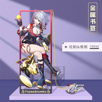 Azuiblc 崩壊スターレイル 　アナイクス　栞　9cm　キャストリス　ヒアンシー　サフェル　金属製　おもちゃ　萌えグッズ - Azuiblc
