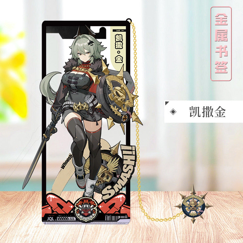 Azuiblc ゼンレスゾーンゼロ 栞　ビビアン　トリガー　0号アンビー　金属製　お礼　邪兎屋　おもちゃ　ゼンゼロ／ZZZ　萌えグッズ - Azuiblc