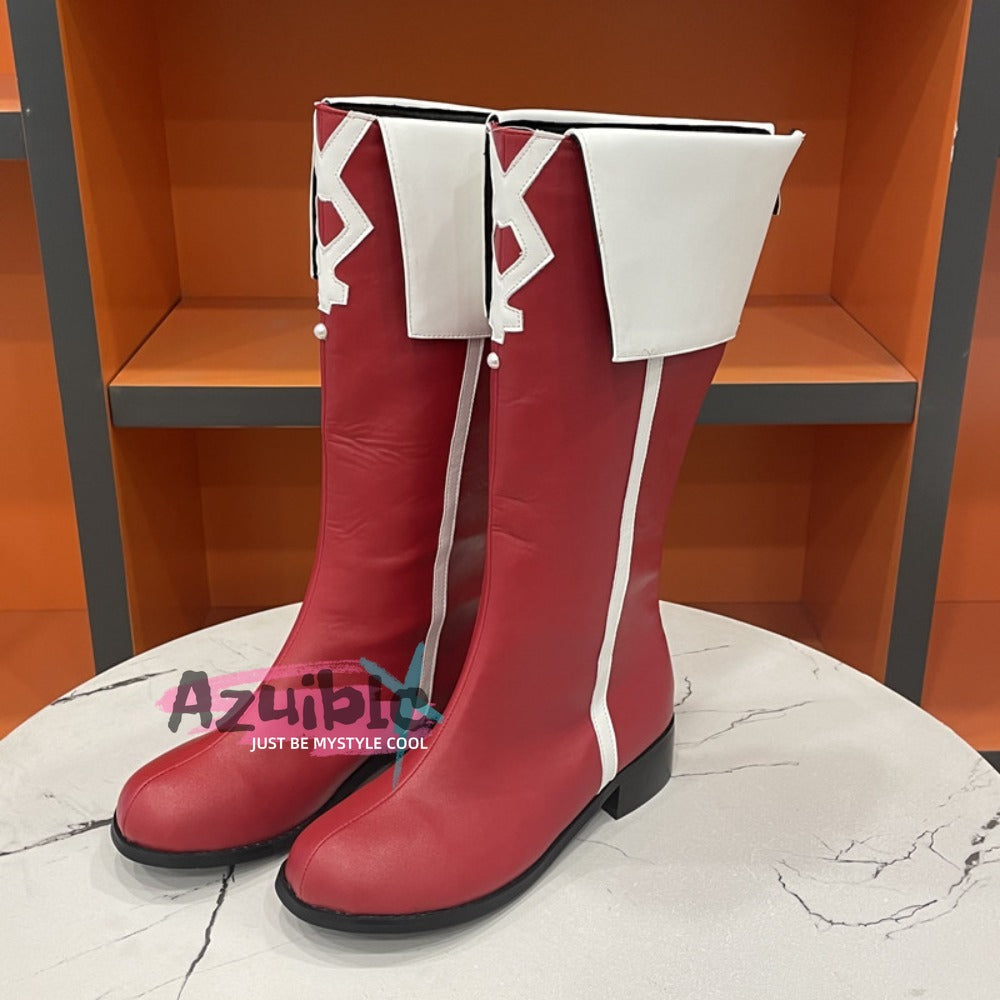 Azuiblc Puella Magi Madoka Magica Kyoko Sakura Boots Long Boots Cosplay Prop Shoes Event Halloween