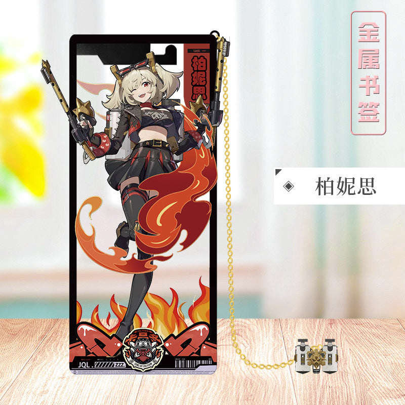 Azuiblc ゼンレスゾーンゼロ 栞　ビビアン　トリガー　0号アンビー　金属製　お礼　邪兎屋　おもちゃ　ゼンゼロ／ZZZ　萌えグッズ - Azuiblc