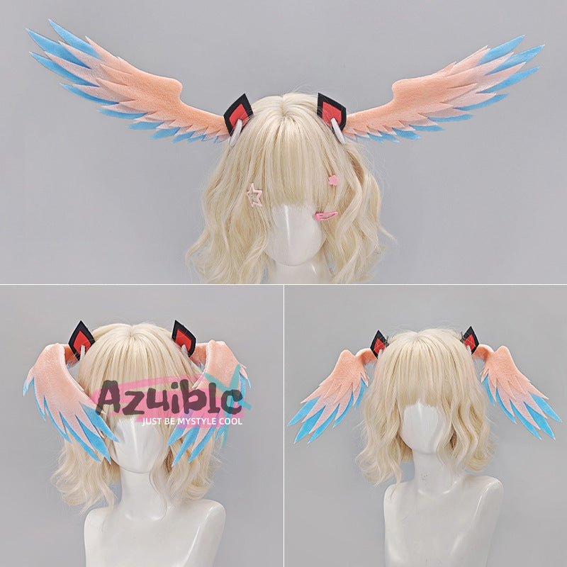 Azuiblc　原神　リンネア　ヘアアクセ　髪飾　羽飾　萌えグッズ　イベントハロウィン　コスプレ小道具
