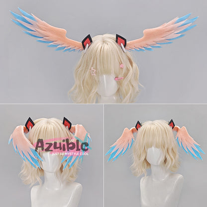 Azuiblc　原神　リンネア　ヘアアクセ　髪飾　羽飾　萌えグッズ　イベントハロウィン　コスプレ小道具