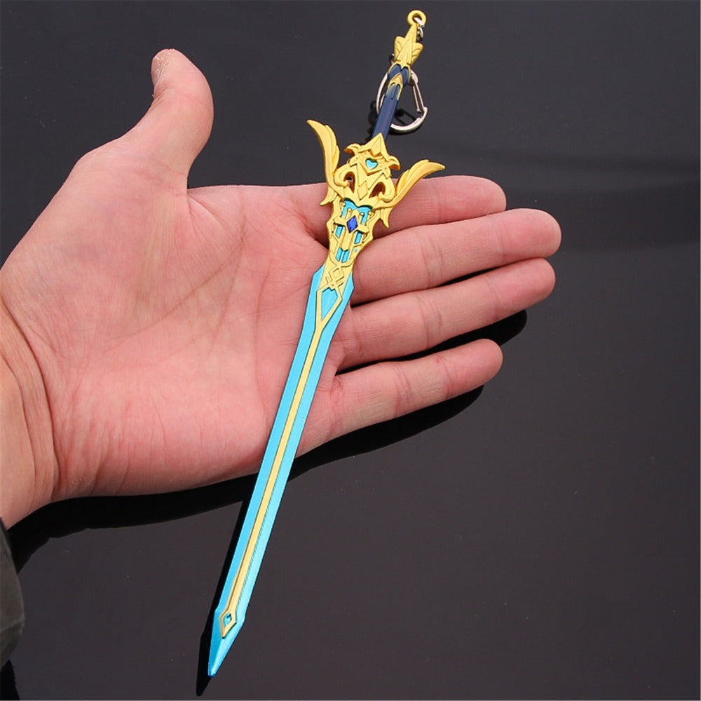 Azuiblc  　限定割引活動　原神　ミニチュア　22cm　ミニ武器　ダイキャスト製　おもちゃ　手遊び　武器ファン向け　装備品　キーホルダー - Azuiblc