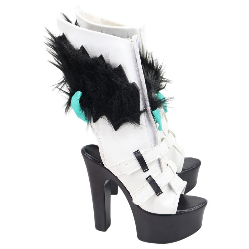 Azuiblc Zenless Zone Zero Nanomiya Yuu Shoes Pumps Platform Boots Boots Nangū Yū Zenless Zero/ZZZ Cosplay Prop