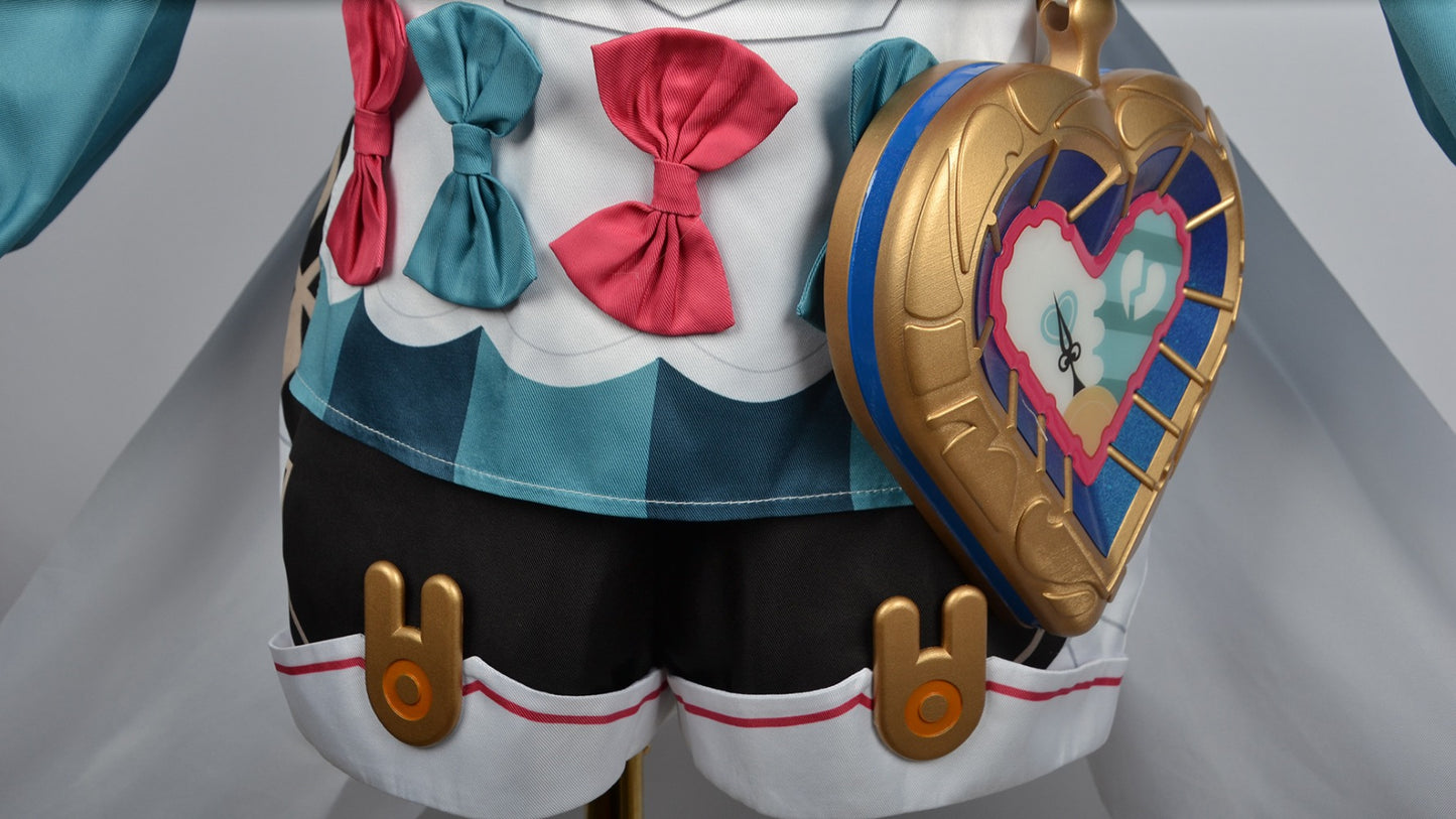 Azuiblc Genshin Impact Sigewinne Cosplay Costume with Tail and Waist Accessories - Wig Optional