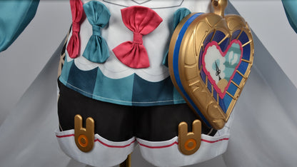 Azuiblc Genshin Impact Sigewinne Cosplay Costume with Tail and Waist Accessories - Wig Optional
