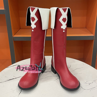 Azuiblc Puella Magi Madoka Magica Kyoko Sakura Boots Long Boots Cosplay Prop Shoes Event Halloween