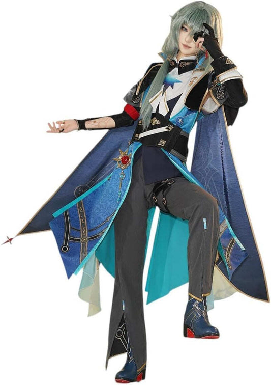 【Azuiblc】 崩壊 スターレイル　 アナイクス 　コスプレ衣装コスチュームセット 金属アクセサリー 眼帯付き cosplay 撮影 イベント - Azuiblc