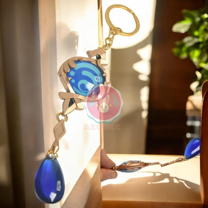 azuiblc 原神　 スカラマシュ 放浪者 神の目 　キーホルダー風 散兵 グッズ 合金 キーチェーン 観賞用 コスプレ 道具 小物 おしゃれ 人気 誕生日プレゼント ミニチュア インテリアAzd21 - Azuiblc