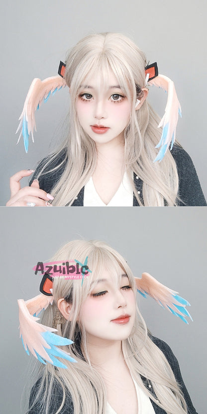 Azuiblc　原神　リンネア　ヘアアクセ　髪飾　羽飾　萌えグッズ　イベントハロウィン　コスプレ小道具