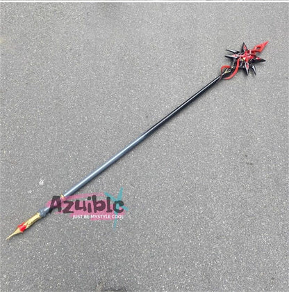 Azuiblc 原神 槍 赤月のシルエット 召使 コスプレ道具 アルレッキーノ 172CM 鎌198cm武器 PU製 Cosplay 道具  コスプレ小物 cosplayAzd19 - Azuiblc