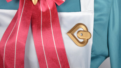 Azuiblc Genshin Impact Sigewinne Cosplay Costume with Tail and Waist Accessories - Wig Optional