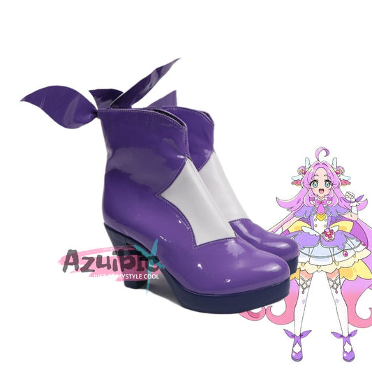 Azuiblc Detective Precure! Anna Akechi Shoes Cosplay Prop Cure Answer Boots Accessories