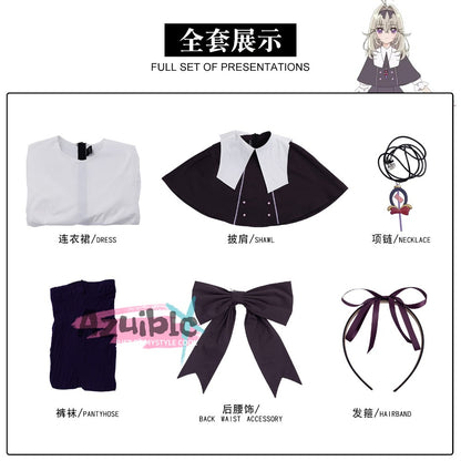 Azuiblc Detective Precure! Tan Puri Ruruka Moriya Cosplay Cure Arcana Shadow Cosplay Costume One-Piece Dress Daily Wear