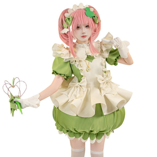 Azuiblc しゅごキャラ!  日奈森亜夢 　コスプレ衣装　スゥ　ワンピース　緑色　ひなもり あむ - Azuiblc