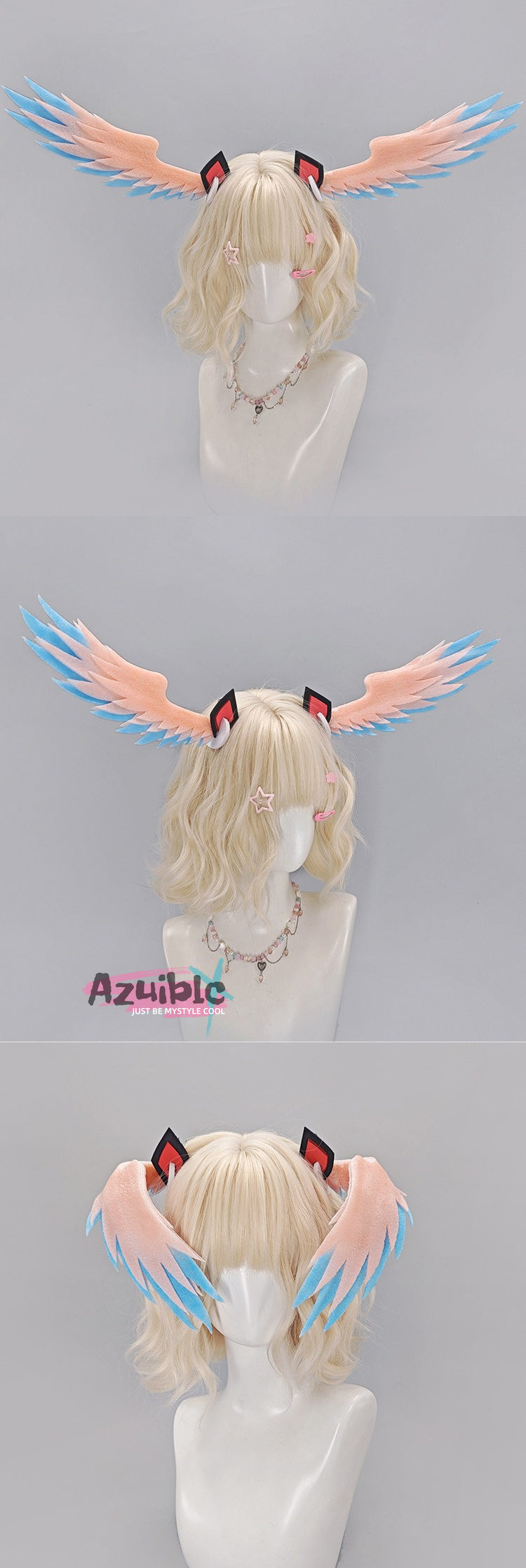 Azuiblc　原神　リンネア　ヘアアクセ　髪飾　羽飾　萌えグッズ　イベントハロウィン　コスプレ小道具