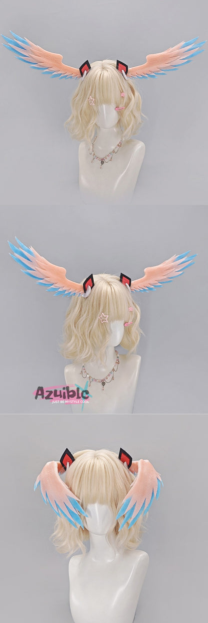 Azuiblc　原神　リンネア　ヘアアクセ　髪飾　羽飾　萌えグッズ　イベントハロウィン　コスプレ小道具