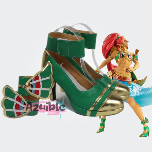Azuiblc　ゼルダの伝説ブレスオブザワイルド  ウルボザ コスプレ道具　靴　Urbosa　イベント　ブーツ　アクセサリー