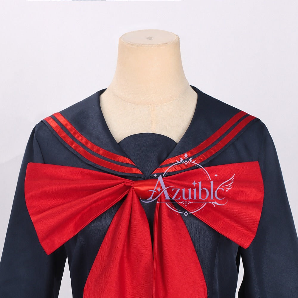 Azuiblc　乙女怪獣キャラメリゼ 　 赤石黒絵 　コスプレ衣装　高校生服　ワンピース＋ケープ　ユニフォーム　セーラー服