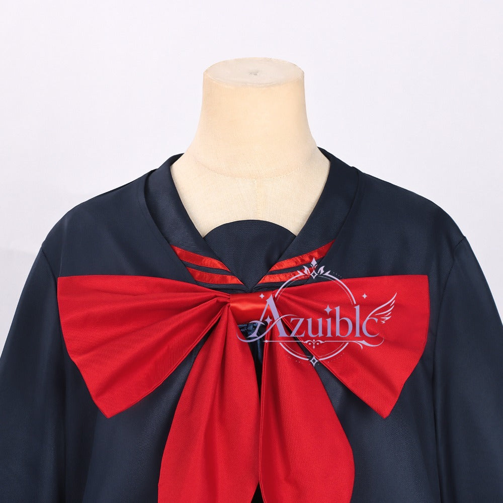 Azuiblc　乙女怪獣キャラメリゼ 　 赤石黒絵 　コスプレ衣装　高校生服　ワンピース＋ケープ　ユニフォーム　セーラー服