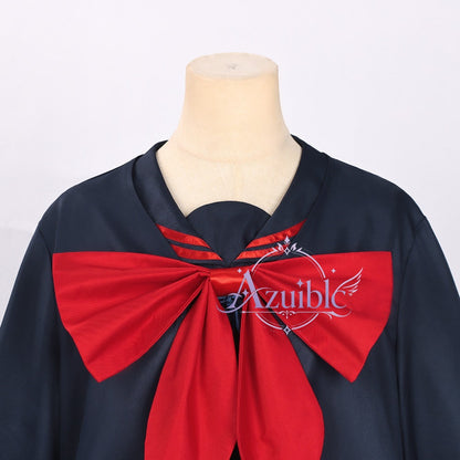 Azuiblc　乙女怪獣キャラメリゼ 　 赤石黒絵 　コスプレ衣装　高校生服　ワンピース＋ケープ　ユニフォーム　セーラー服