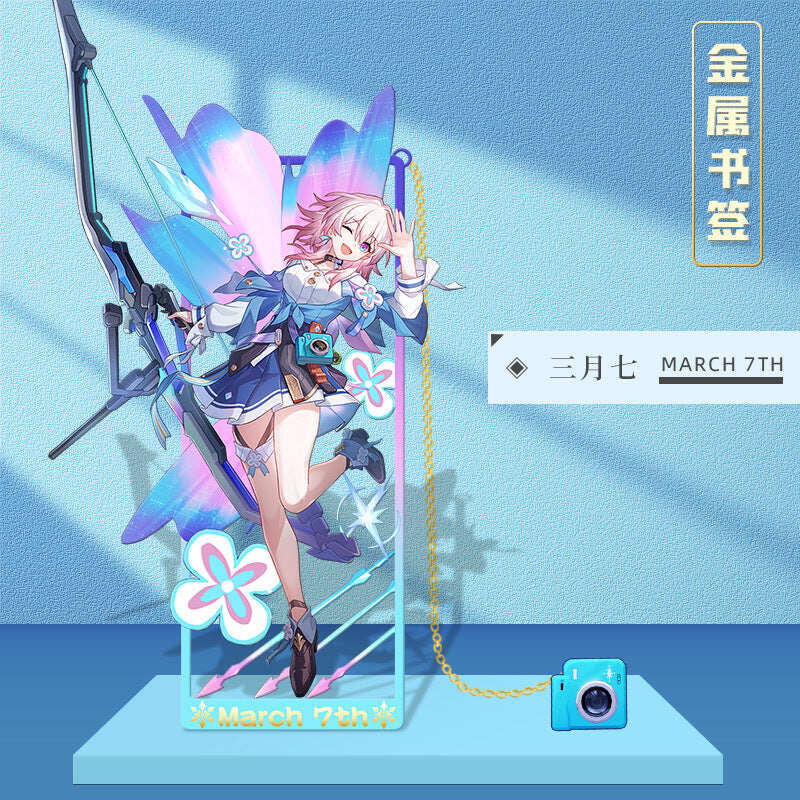 Azuiblc 崩壊スターレイル 　アナイクス　栞　9cm　キャストリス　ヒアンシー　サフェル　金属製　おもちゃ　萌えグッズ - Azuiblc