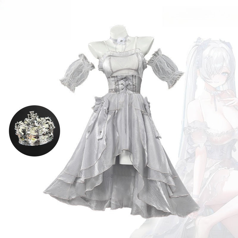 Azuiblc NIKKE Goddess of Victory: Nikke Cinderella Cosplay Costume Dress for Events and Parties